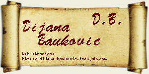 Dijana Bauković vizit kartica